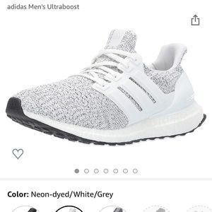 ADIDAS ULTRABOOST grey and white. UNISEX male 5